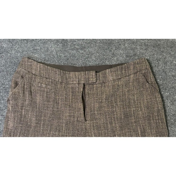 Investments Women's 14 L Brown Tweed Wide Leg Career Pants Trousers - Picture 2 of 7